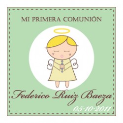 Angelito fondo verde